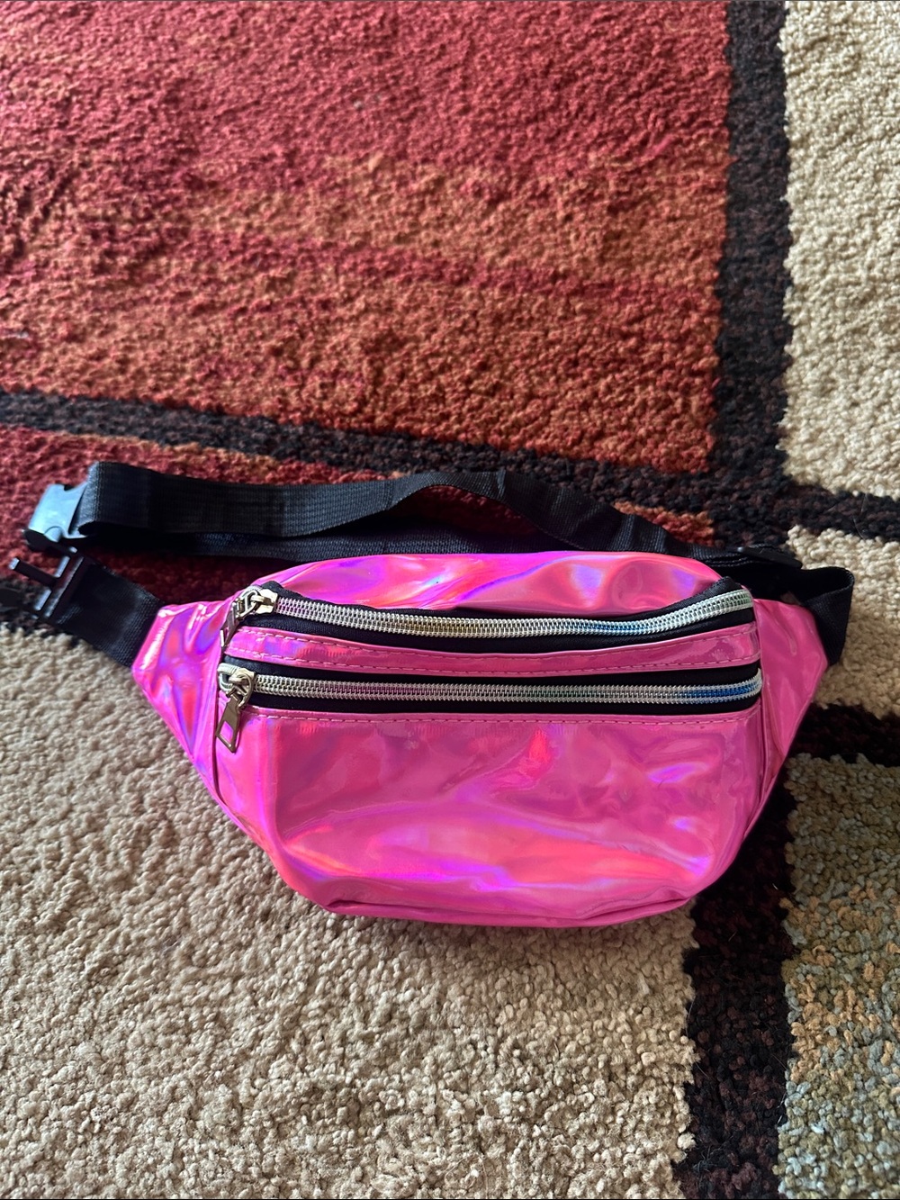 Holographic Pink Fanny Pack Waist Bag